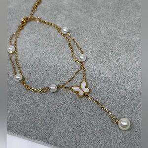 Gold-Plated Stainless Steel Anklets - Butterfly  Designs
10”
New, never worn